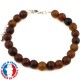 Bracelet Ambre Véritable en Pierre Boule 8 mm