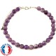 Collier Améthyste en Pierre Boule 6 mm