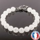 Bracelet Cristal de Roche en Pierre Boule Facettée 10 mm