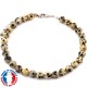 Bracelet Jaspe Dalmatien en Pierre Boule 6 mm