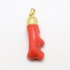 Pendentif en pierre naturelle de Corail Rouge