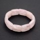 Bracelet pierre Quartz Rose naturelle plaquette