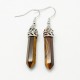 Boucles d'Oreilles Oeil de Tigre en Pierre