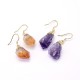 Boucles d'Oreilles Améthyste en Pierre
