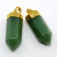 Pendentif en pierre naturelle Aventurine Verte pointe