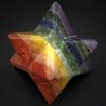 Etoile Merkaba 7 Chakras. Objet de lithothérapie en minéraux naturels