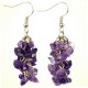 Boucles d'Oreilles Améthyste en Pierre Baroque 