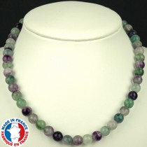 Collier Boules 8mm en Fluorite 
