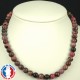 Collier Rhodocrosite en Pierre Boule de 8 mm