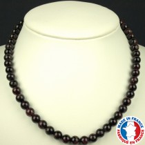 Collier Boules 8mm en Grenat qualité A