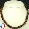 Collier Boules de 8mm en Oeil de Tigre qualité A 