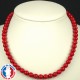 Collier Corail Rouge en Pierre Boule 8 mm