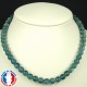 Collier Fluorine Bleue en Pierre Boule 8 mm qualité A