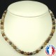 Collier Agate Botswana en pierre naturelle boule 6 mm