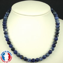 Collier Boules de 8mm en Sodalite
