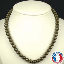 Collier Boules 8mm en Pyrite naturelle