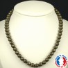 Collier Boules 8mm en Pyrite naturelle