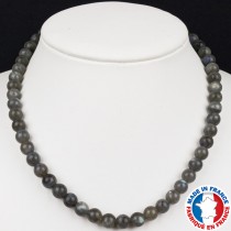 Collier Boules 8mm en Labradorite qualité AA