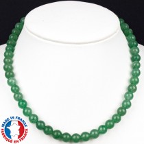 Collier Boules 8mm en Aventurine Verte