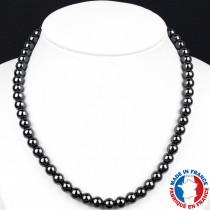 Collier Boules 8mm en Hématite qualité AAA