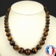 Collier Oeil de Tigre en pierre naturelle boule 6 à 18 mm