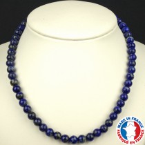 Collier Boules 8mm en Lapis Lazuli qualité A