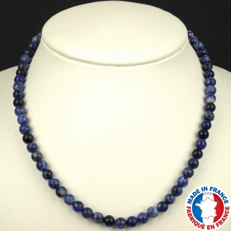 Collier Boules de 6mm en Sodalite
