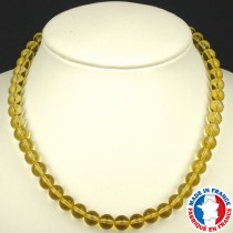 Collier Boules 8mm en Citrine naturelle