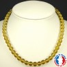 Collier Boules 8mm en Citrine naturelle