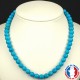 Collier Turquoise Sinkiang en Pierre Boule 8 mm