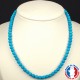 Collier Turquoise Sinkiang en Pierre Boule de 6 mm