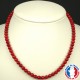 Collier Corail Rouge en Pierre Boule 6 mm