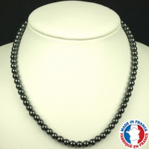 Collier Boules 6mm en Hématite qualité AAA