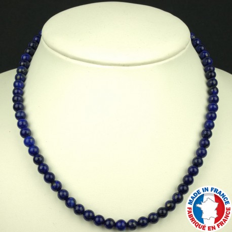 Collier Boules 6mm en Lapis Lazuli