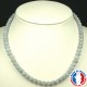 Collier Agate Blue Lace en pierre naturelle boule 6 mm