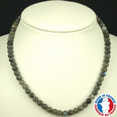 Collier Boules 6mm en Labradorite qualité AA