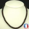 Collier Boules de 6mm en Oeil de Tigre de Fer