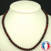 Collier Boules 6mm en Jaspe Bréchique