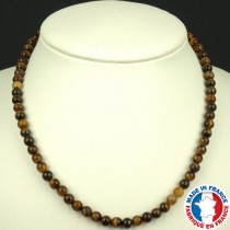Collier Boules de 6mm en Oeil de Tigre