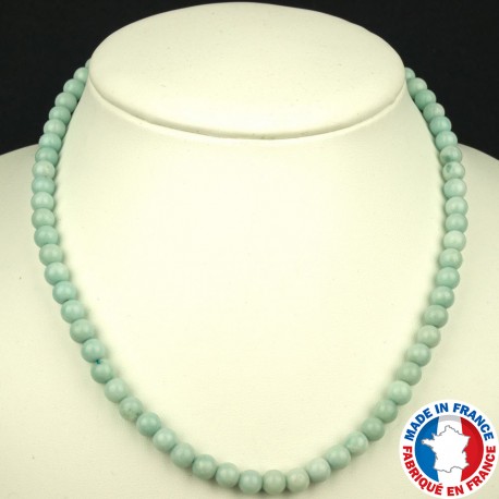Collier Boules 6mm en Amazonite Qualité A