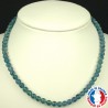 Collier Boules 6mm en Fluorite Bleue qualité A
