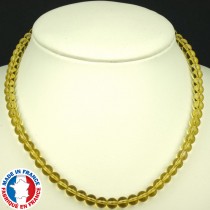 Collier Boules 6mm en Citrine naturelle