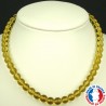 Collier Boules 8mm en Citrine naturelle