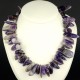 Collier en pierre naturelle Améthyste roulée qualité A