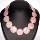 Collier en pierre naturelle Quartz Rose Extra ronde